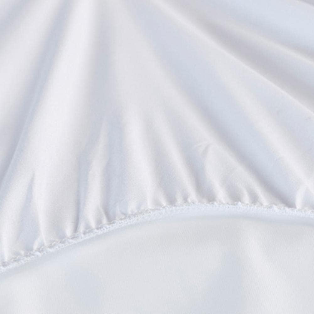 Drap housse imperméable pour hôtel et maison, protège-matelas anti-urine, uni blanc brossé, 140*200+30cm - 6