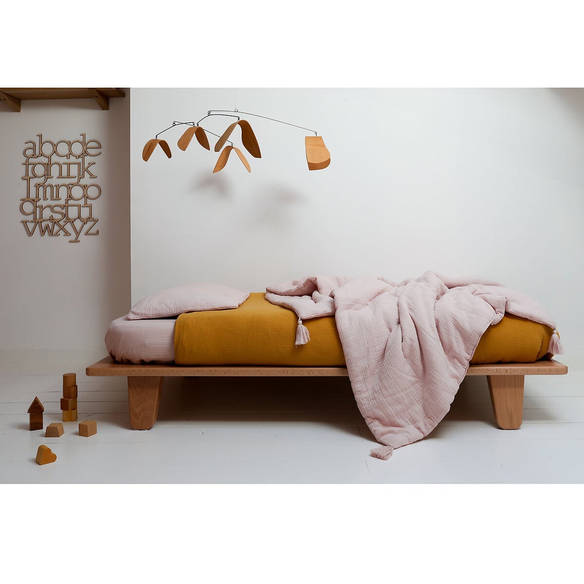 Drap-housse bébé gaze de coton uni, Kumla - Blanc - 70 x 140 cm - 5