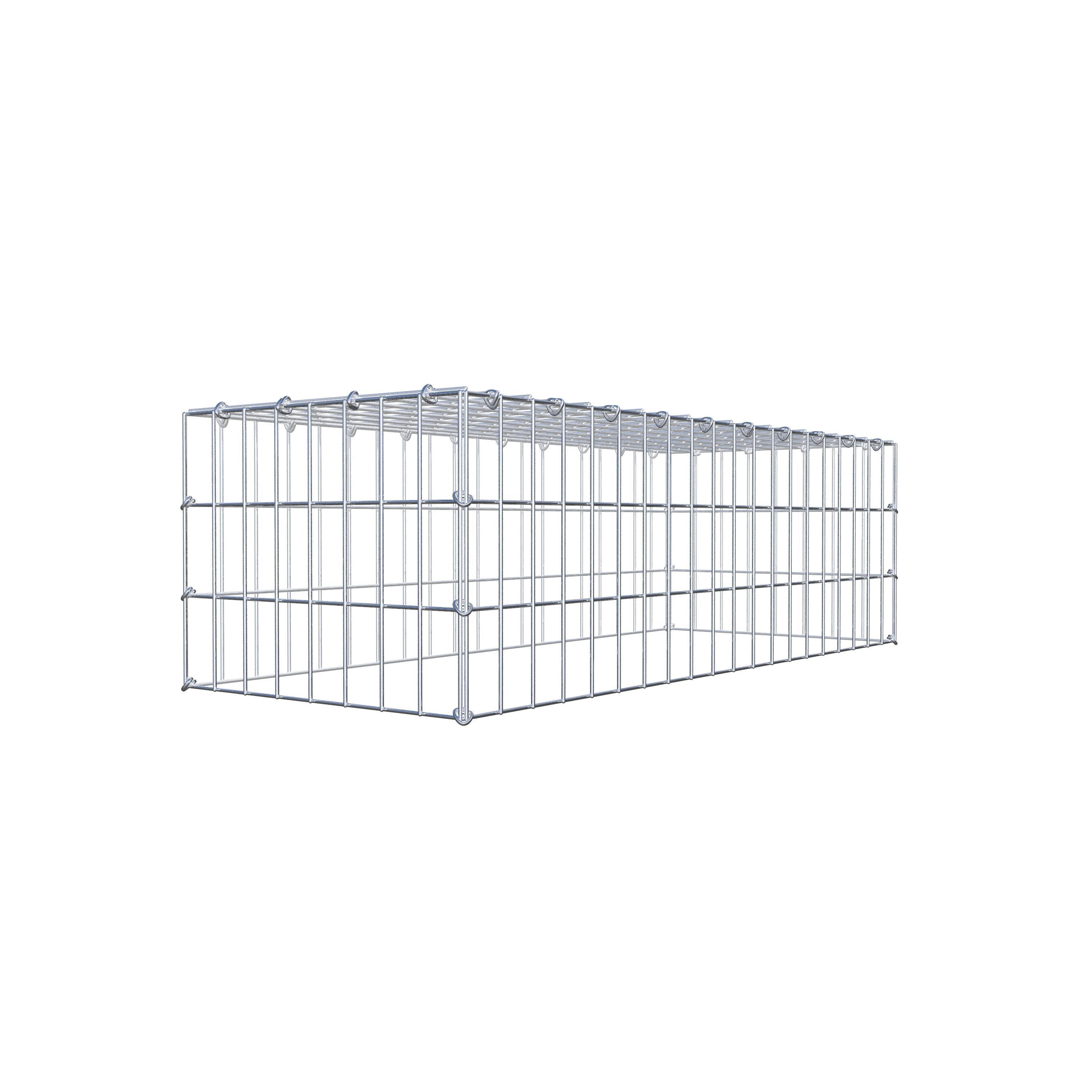 Gavión para apilar en acero galvanizado 100x30x40cm (LxAxP), malla 5 x 10cm, Anillo en C, sin rejilla inferior - 6