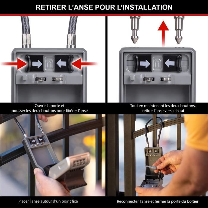 Coffre-fort pour Clés Master Lock A accrocher 19,6 x 7,6 x 5,6 cm Aluminium - 6