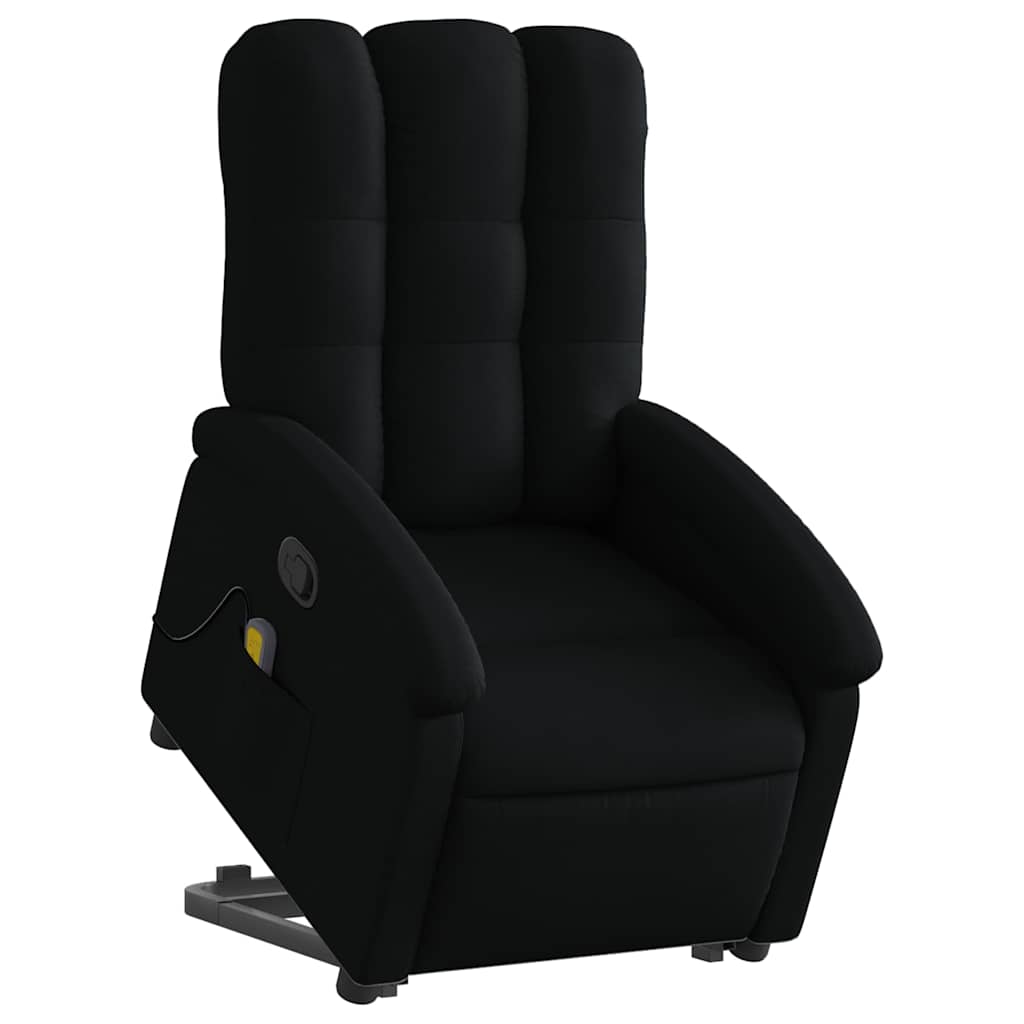 Fauteuil de massage inclinable en tissu noir - 3
