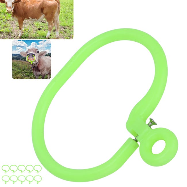 Anelli Da Naso Per Svezzamento Vitelli - 5 Pezzi In Plastica Resistente - Prevengono La Suzione E Sono Riusabili - Foto 12