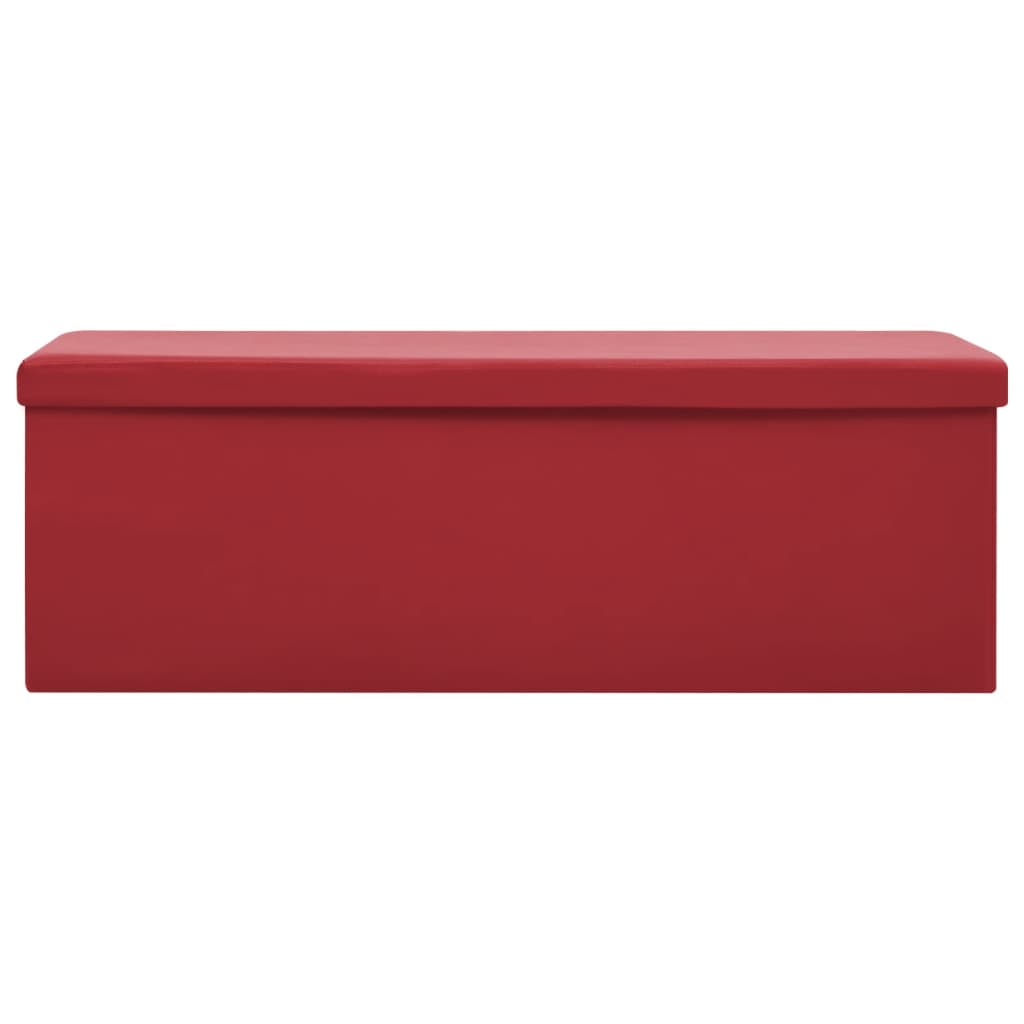 Panca portaoggetti pieghevole 110 x 38 x 38 cm PVC rosso bordeaux 02_0010992 - 2