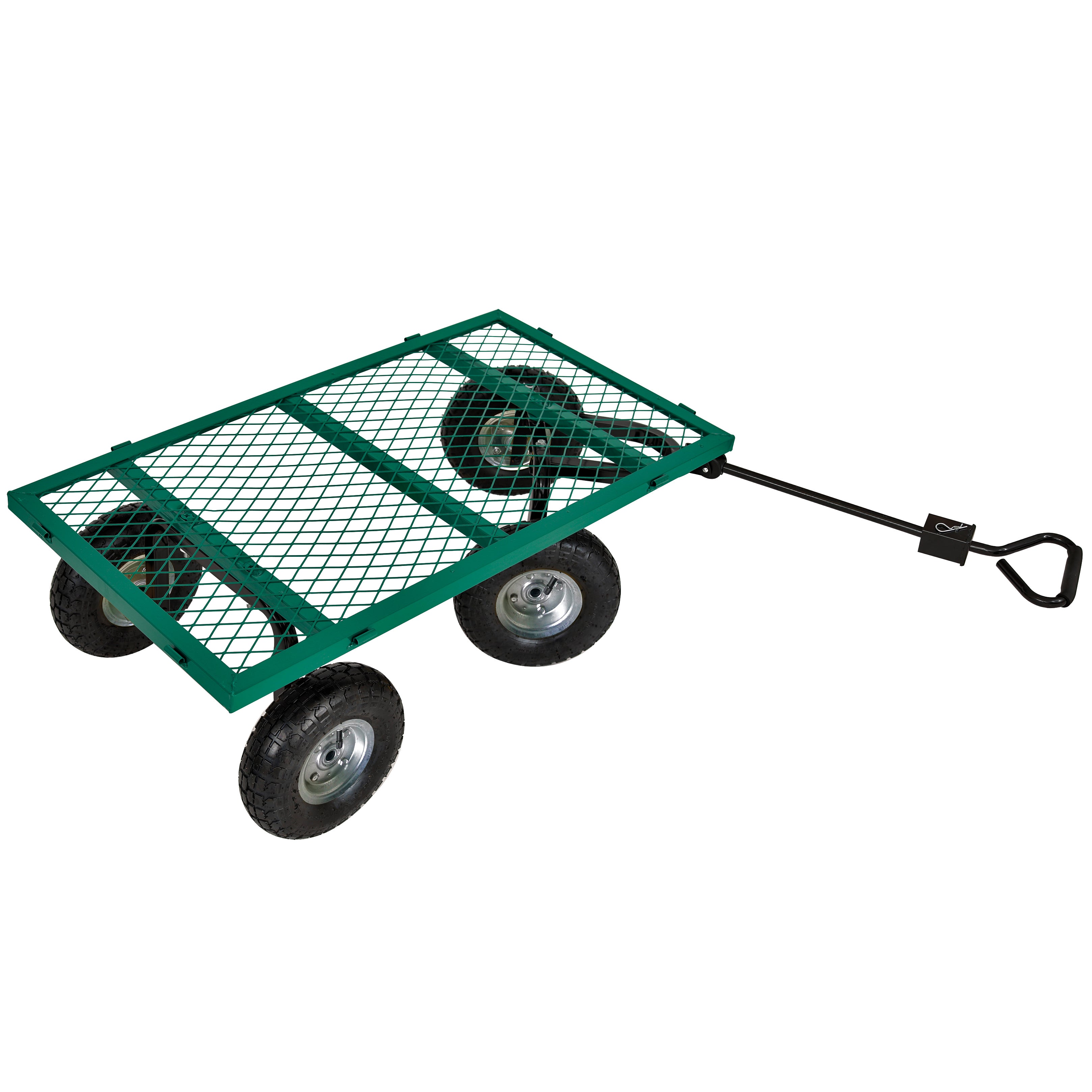 Remorque de jardin grillagée WERKA PRO pneus gonflables 300 kg - 4