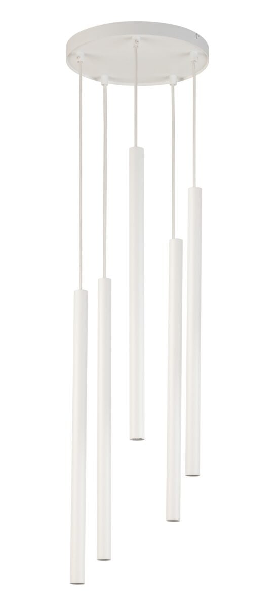 Lampa wisząca Sopel biała 5xG9x3W dekoracyjna wym: 100 x 25 x 25 cm metal SIGMA