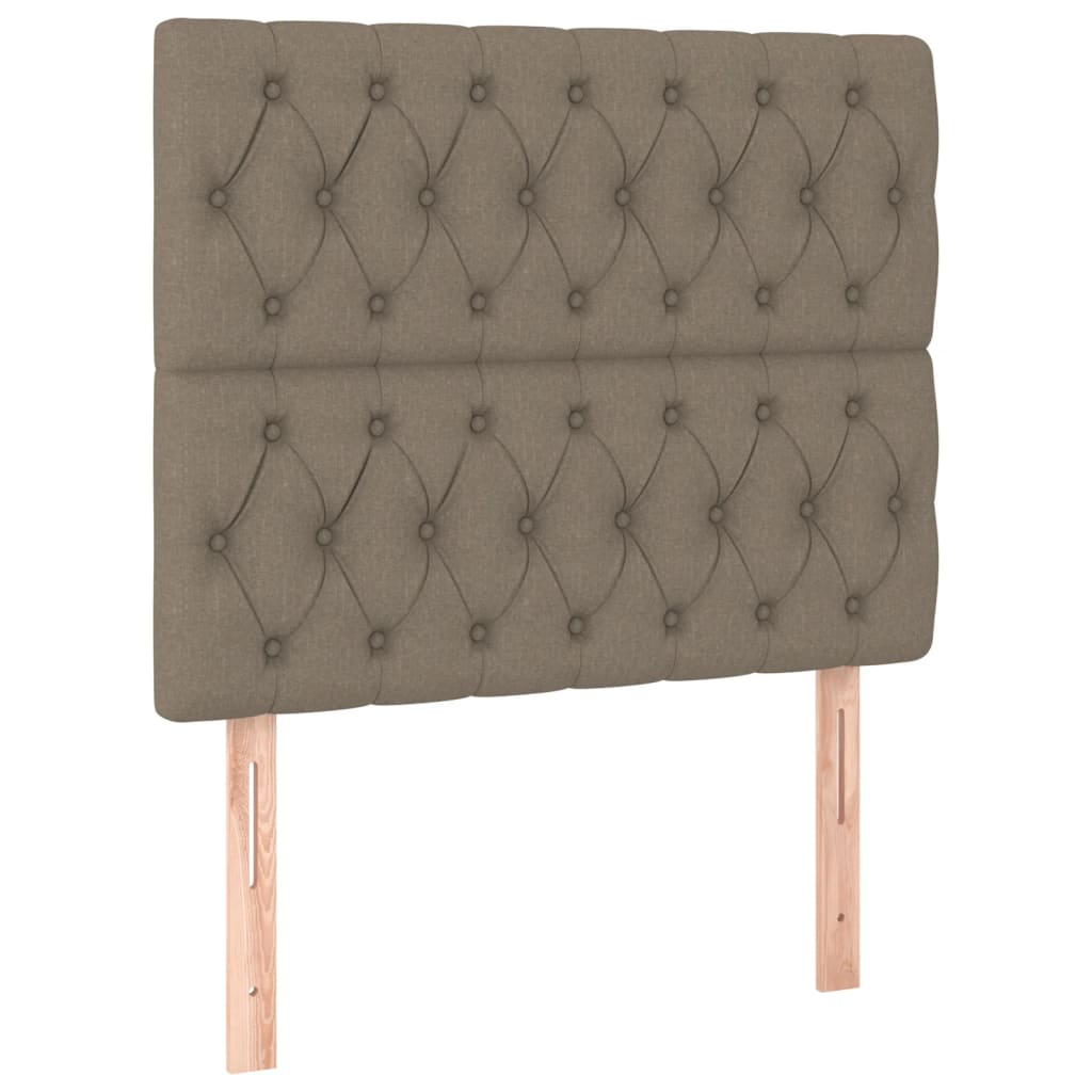 Cadre de lit sans matelas en tissu taupe pour la chambre, 120 × 200 cm - 9