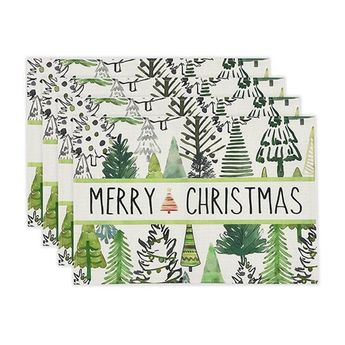 podkładki świąteczne, zmywalne podkładki, podkładki śniadaniowe 45x30 cm, dekoracja stołu, drukowane podkładki bawełniane i lniane na przyjęcia