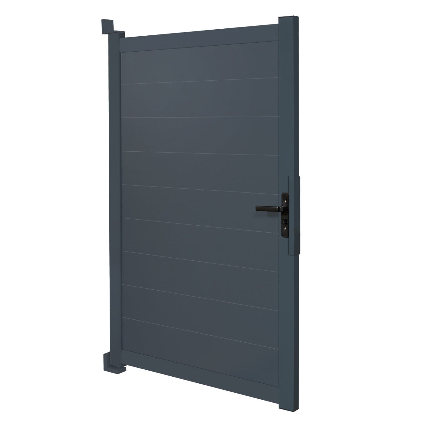 Portillon 100x160 cm en aluminium gris anthracite - 2