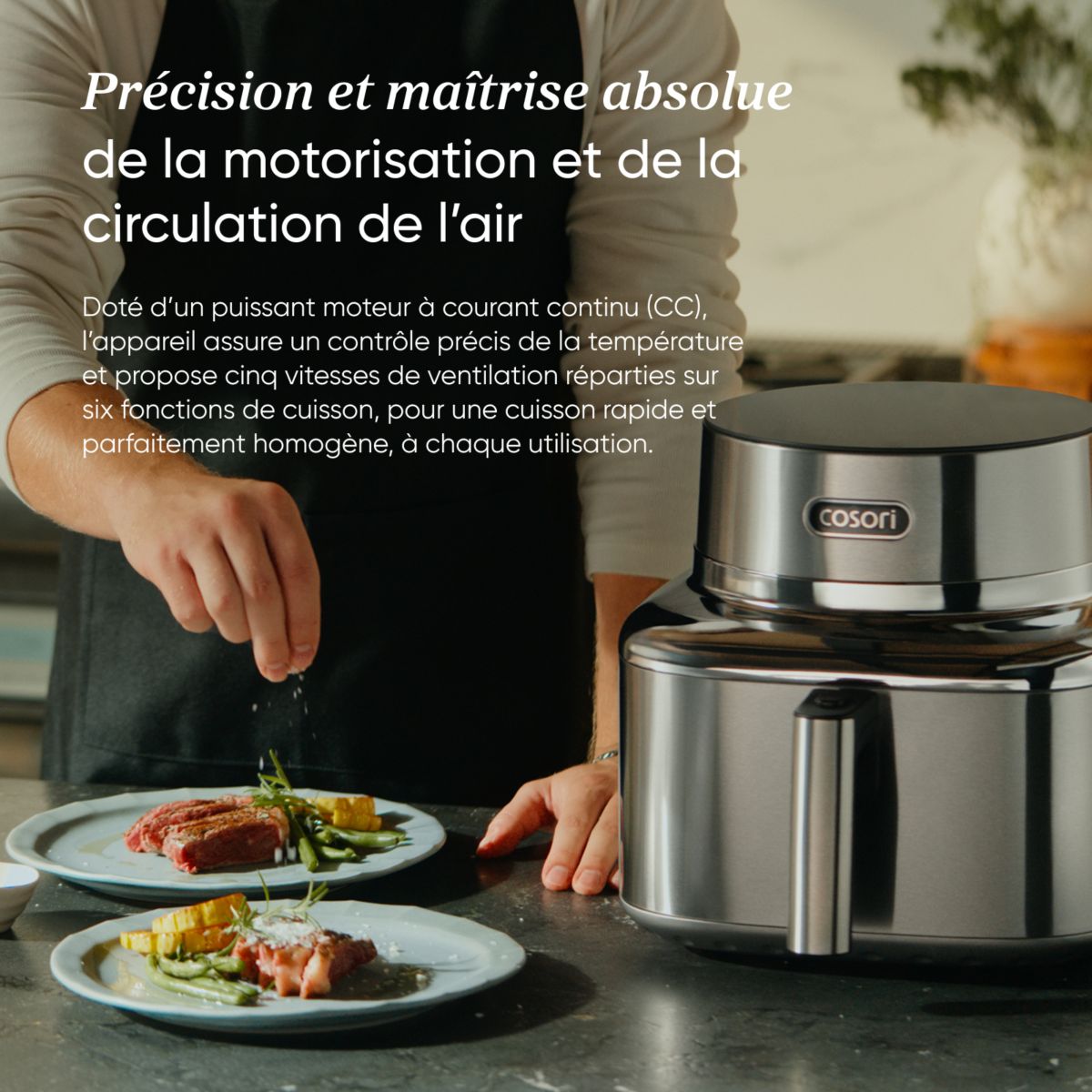 Cosori ICONIC Single Smart 6,2L de acero inoxidable con cesta LIBRE de PFAS - 7