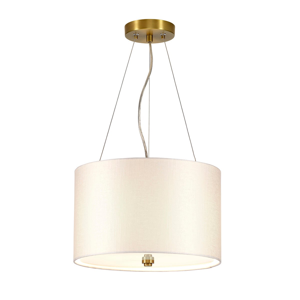 Lampa wisząca Pearce postarzany mosiądz 3xE27x60W tkanina wym:23,2x35,6x35,6cm IP20 Designer's Lightbox