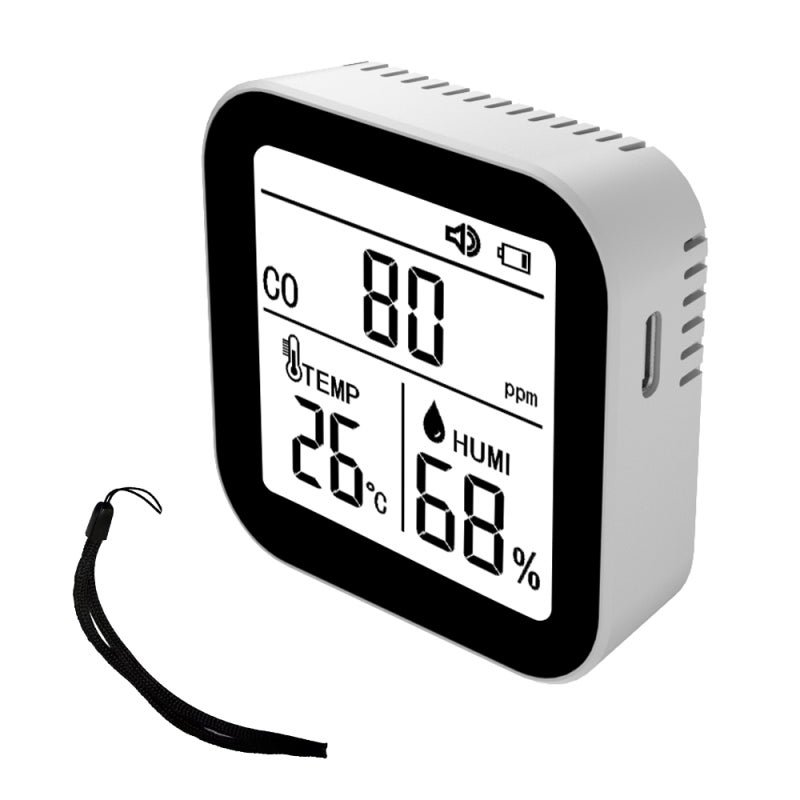 Appareil De Mesure De La Qualité De L'air Intérieur Sans Fil WiFi Intelligent Avec Detection De Co2 Temperature Humidite Telecommande Et Alarme 92272428