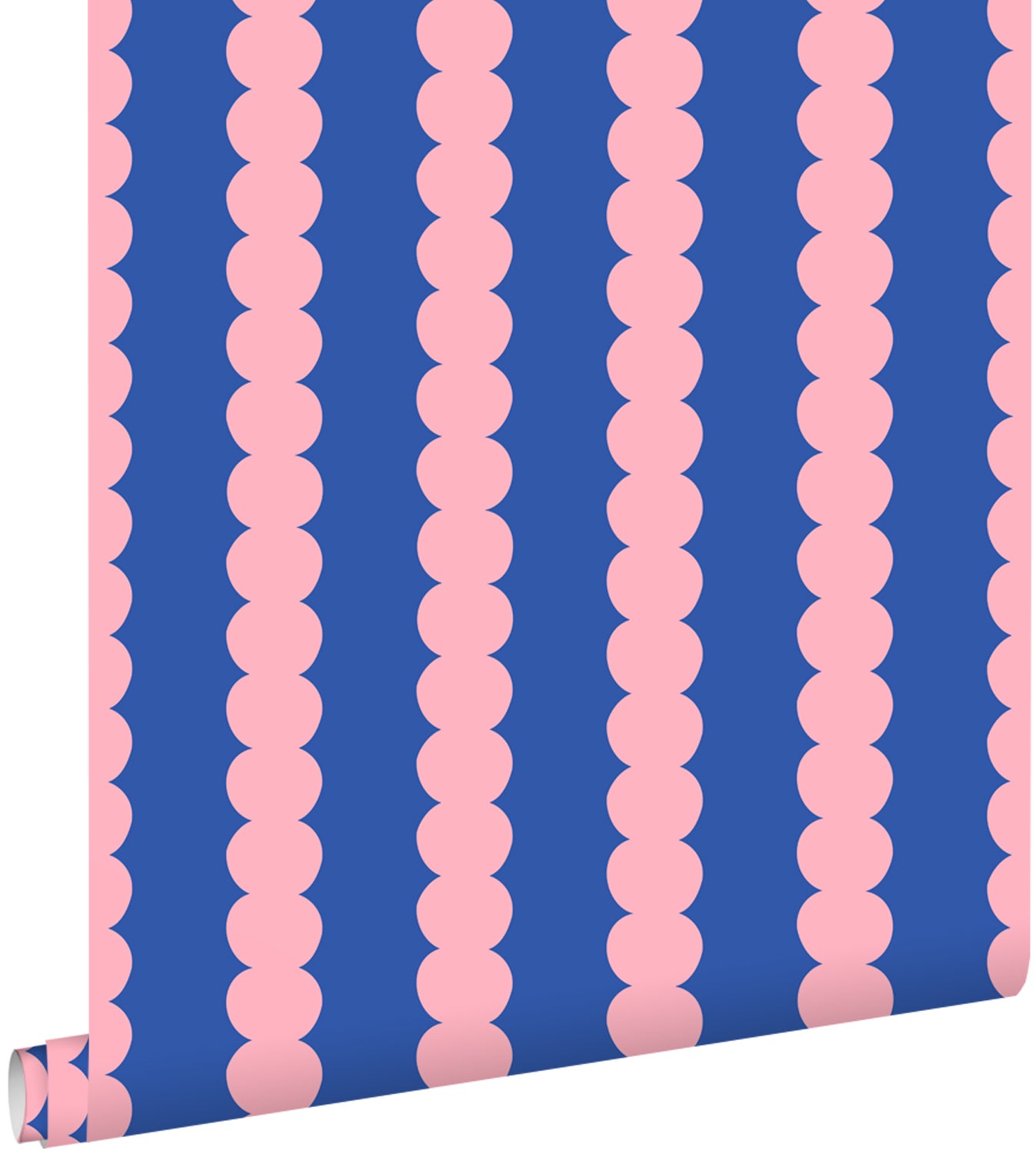 Tapeta nadruk graficzny różowymIniebieskim - 50 x 900 cm - ESTAHOME
