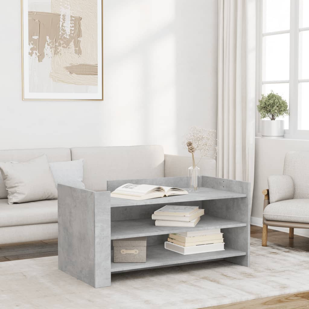Stolik kawowy VidaXL Szary Beton Drewno Inżynieryjne 100x50x50 cm