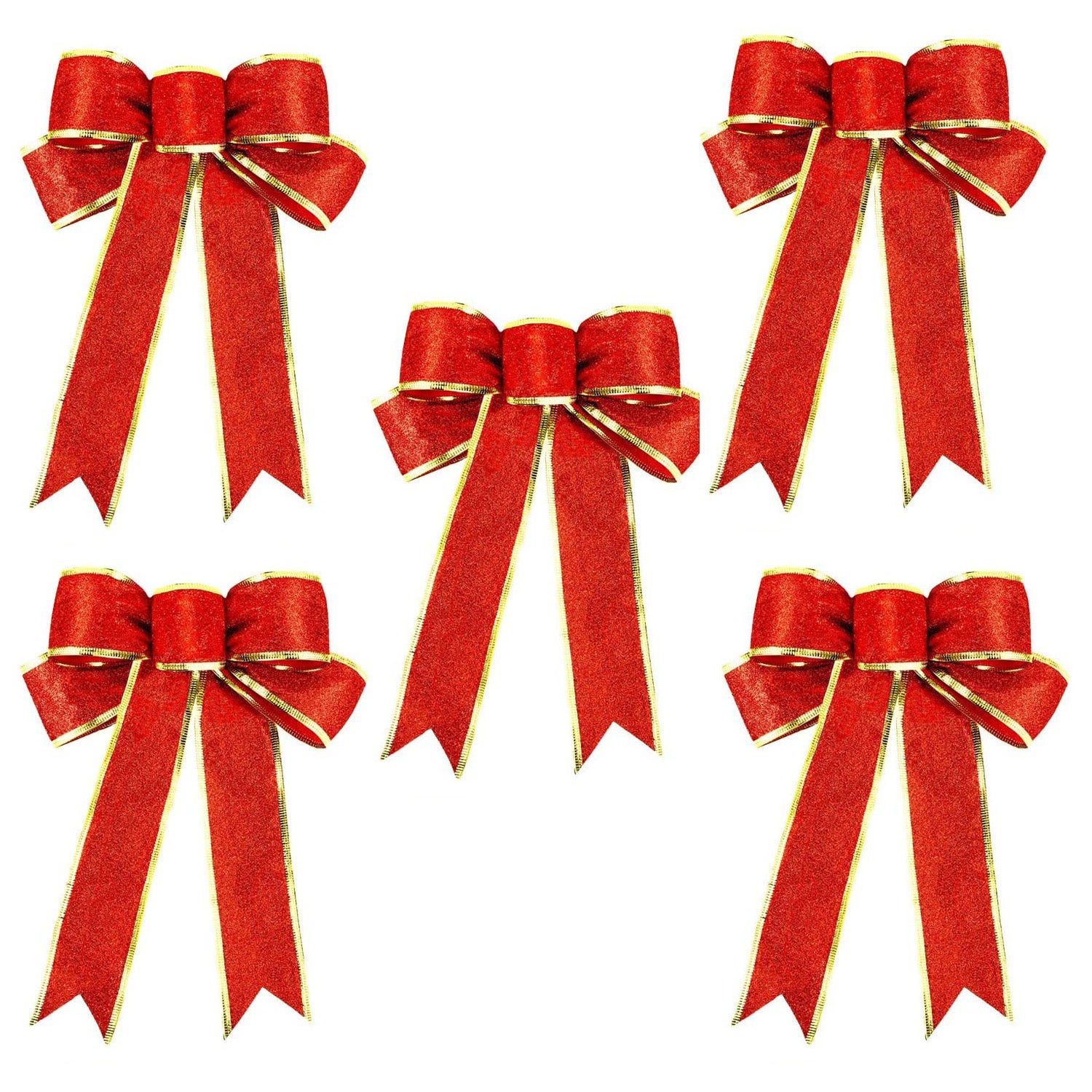 Noeuds de Noël Décoration de Noël rouge, paquet de 5 Leroy Merlin