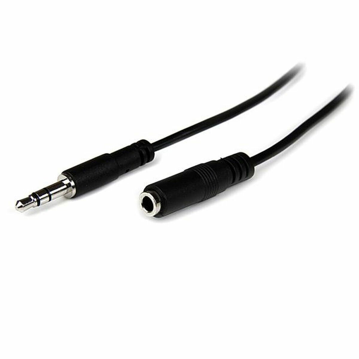 Rallonge stéréo Jack 3.5 mm noire - 5 m