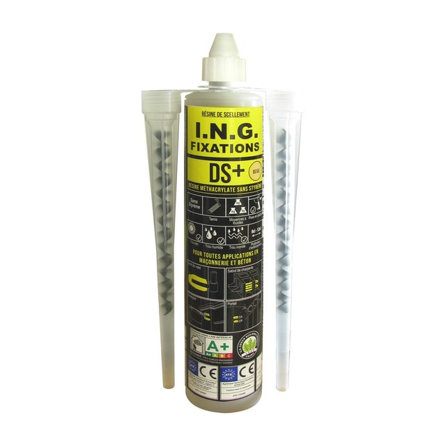 Résine 2 composants DS+ 300 ml - ING FIXATIONS Beige