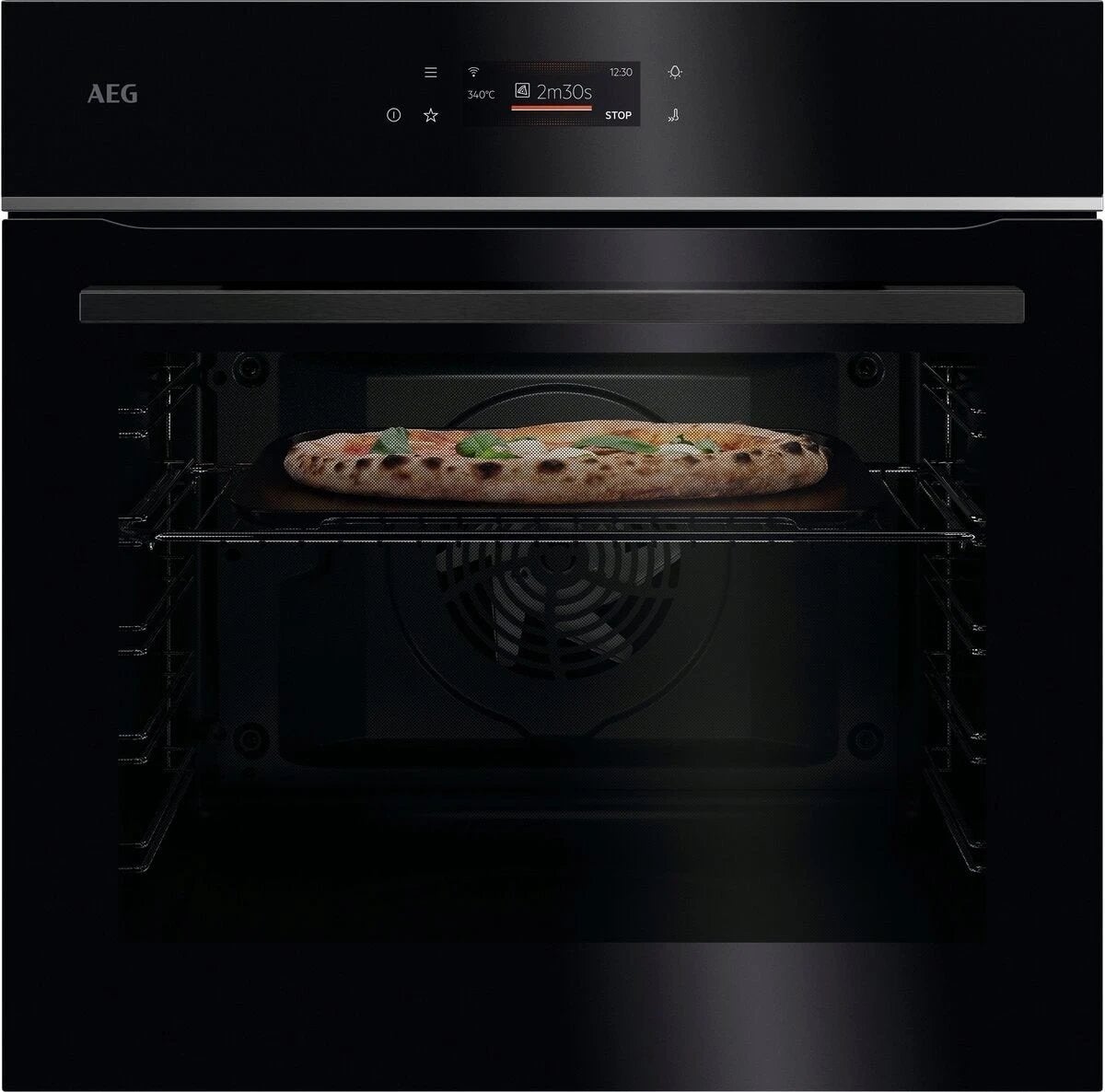 Horno Polivalente Polivalente 60cm con Vapor con Microondas AEG TX7PB631SB | 72L, Limpieza Pirolítico, MealAssist, Cierre Suave, Clase A+, Cristal Ne