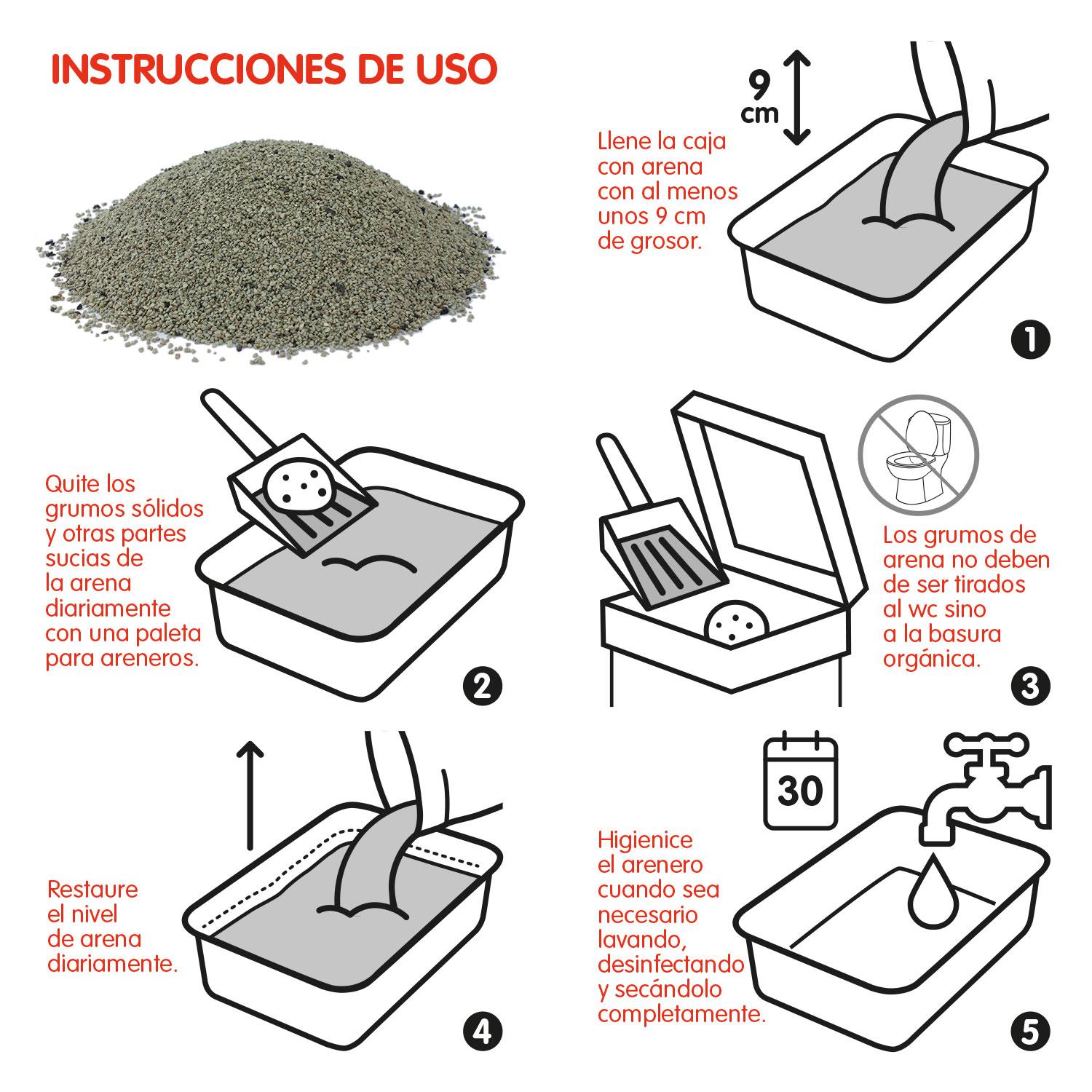 Arquivet Classic Cat Litter - Litière agglomérante naturelle au charbon actif - Litière 10 Kg pour chats et animaux de compagnie - 5
