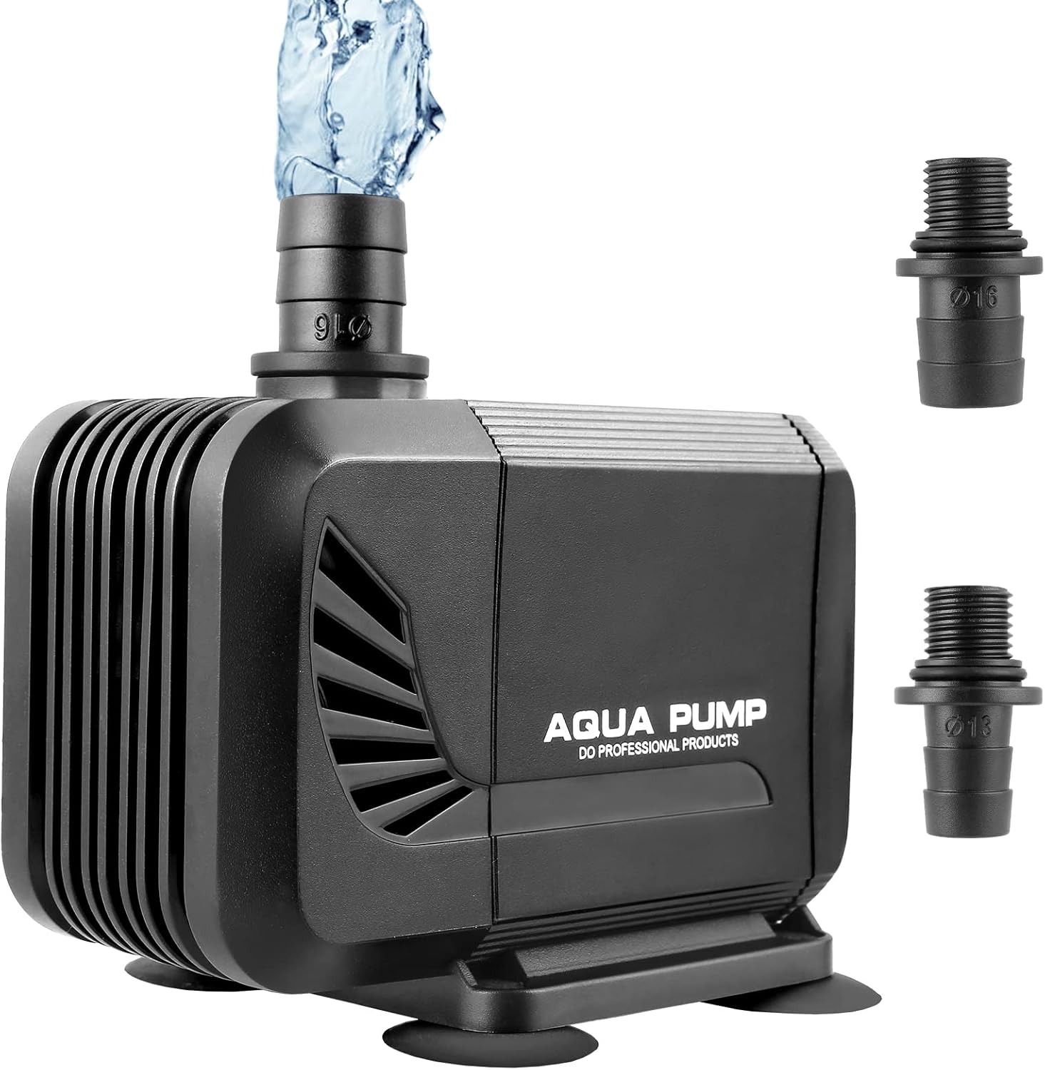 Pompa zanurzeniowa do wody, mini pompa cicha 15W 1500 l/h, pompa akwariowa z 2 dyszami (13/16 mm), wysokość podnoszenia 1,6 m, pompa