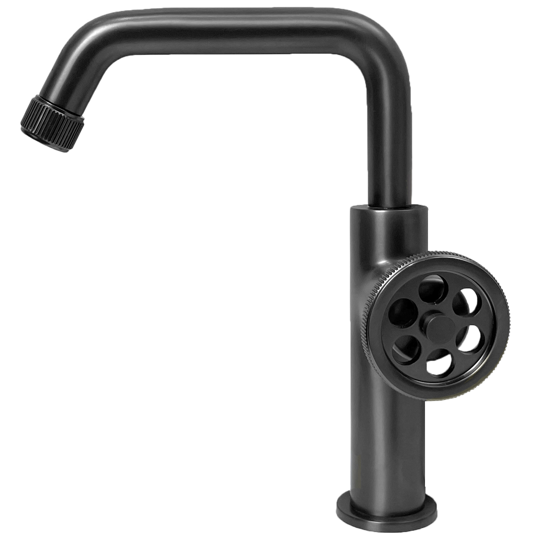 Indus bateria umywalkowa niskie wykonanie szary metaliczny