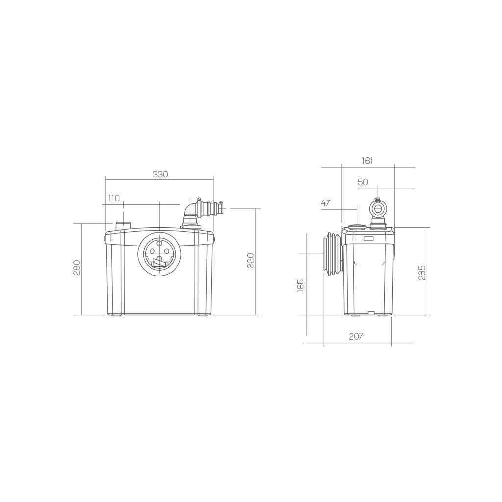 Trituratore sanitario SFA SANITOP per WC e lavabi - 2