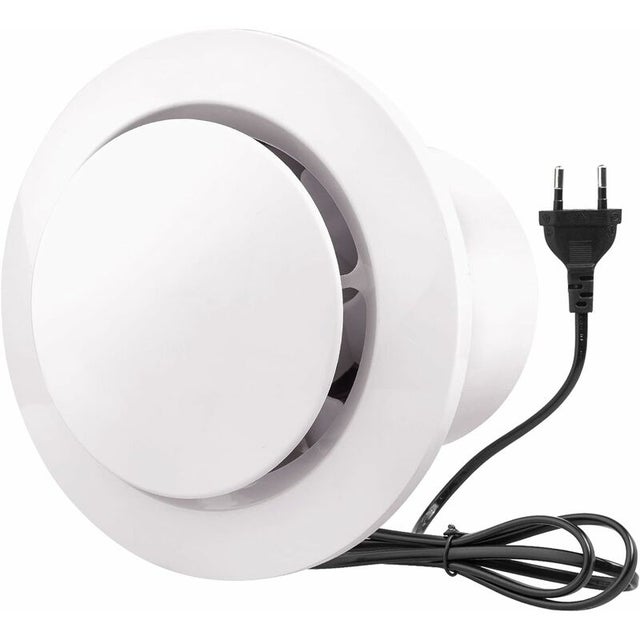 100mm Extracteur d'air 130m³/h 10W, avec Clapet Anti-Retour Ventilateur d'extraction à fort débit d'air, Économe en énergie (4 inch)