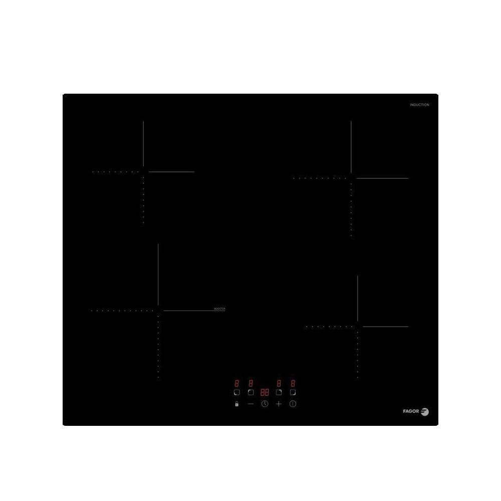 Fagor Placa De Cocina Fti468 59 Cm 4 Fuegos De Inducción Cristal Negro , Leroy Merlin