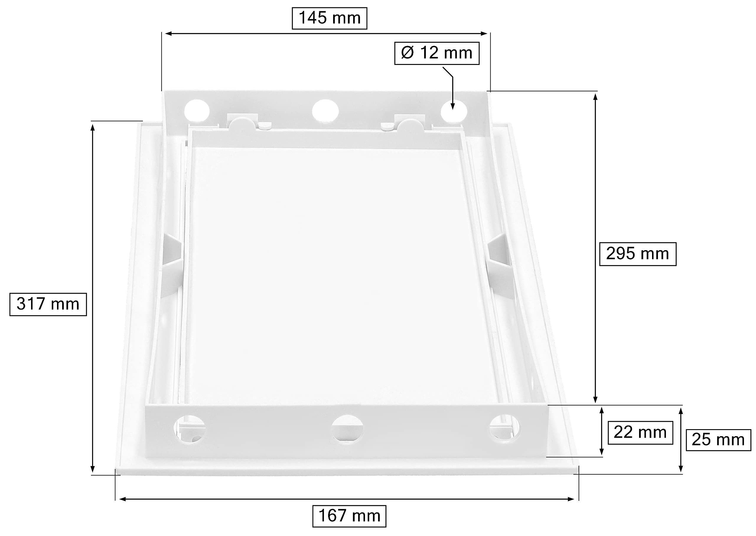 Trappe de Visite 15x30 cm - Plastique Blanc - Trappe d'Inspection pour Placo - Plafond - Comble - KOTARBAU - 2