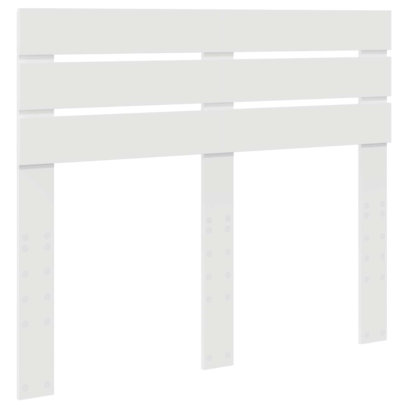 Cadre de lit avec tête de lit blanc 120 x 190 cm en pin massif - 6