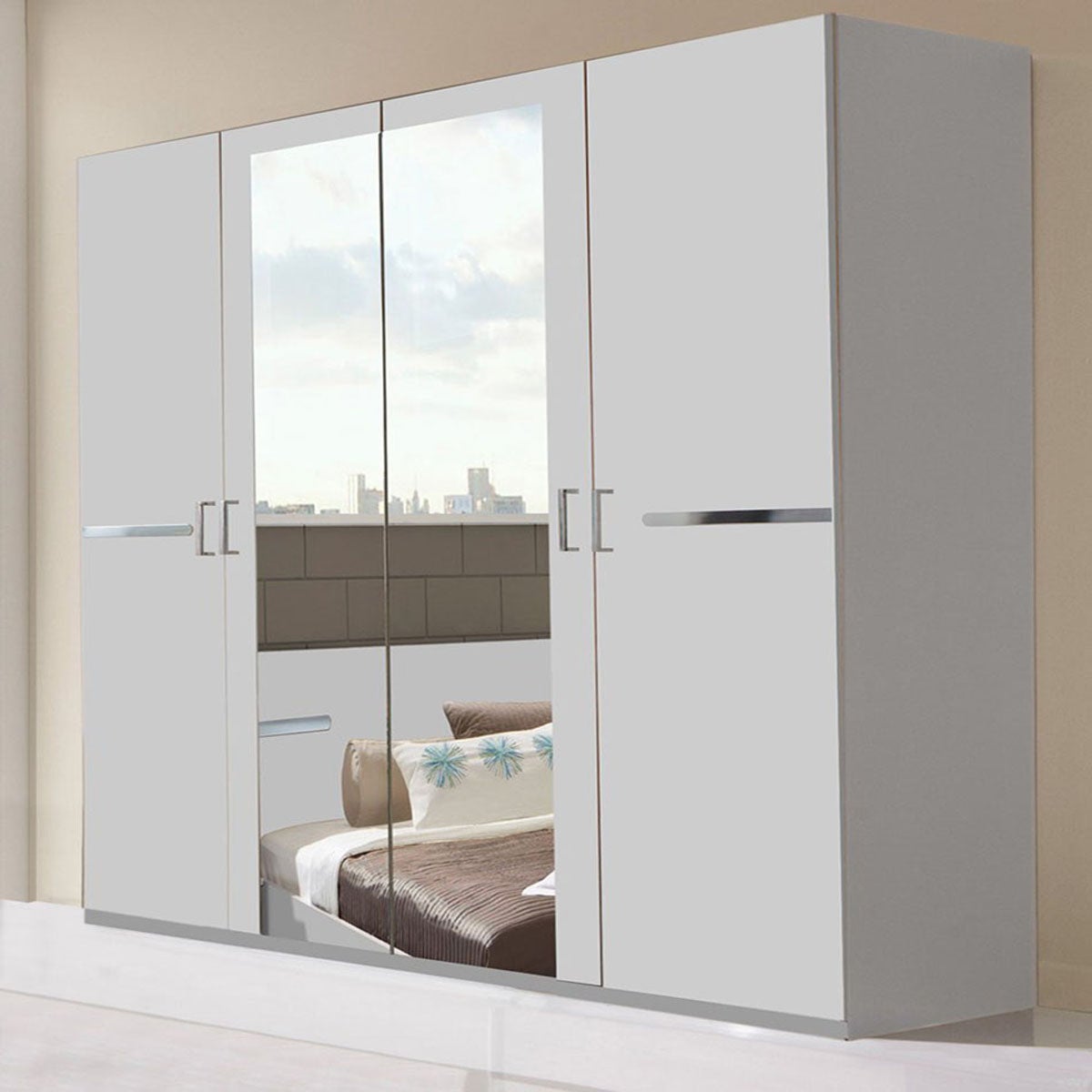 Armoire de rangement coloris blanc Dim 180 X 210 X 58 cm Leroy Merlin