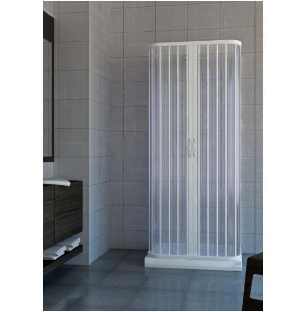 Receveur Et Paroi De Douche Saturnia 65x65x65 Cm - 3 Côtés, Ouverture Centrale - Neuf