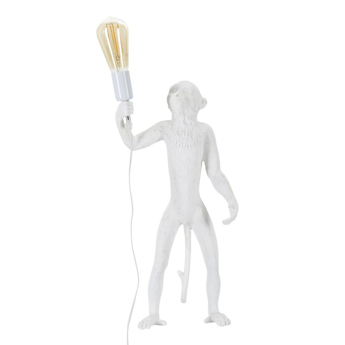 Lampa Stołowa Małpa 3, Poliżywica, Biały, Seven Design