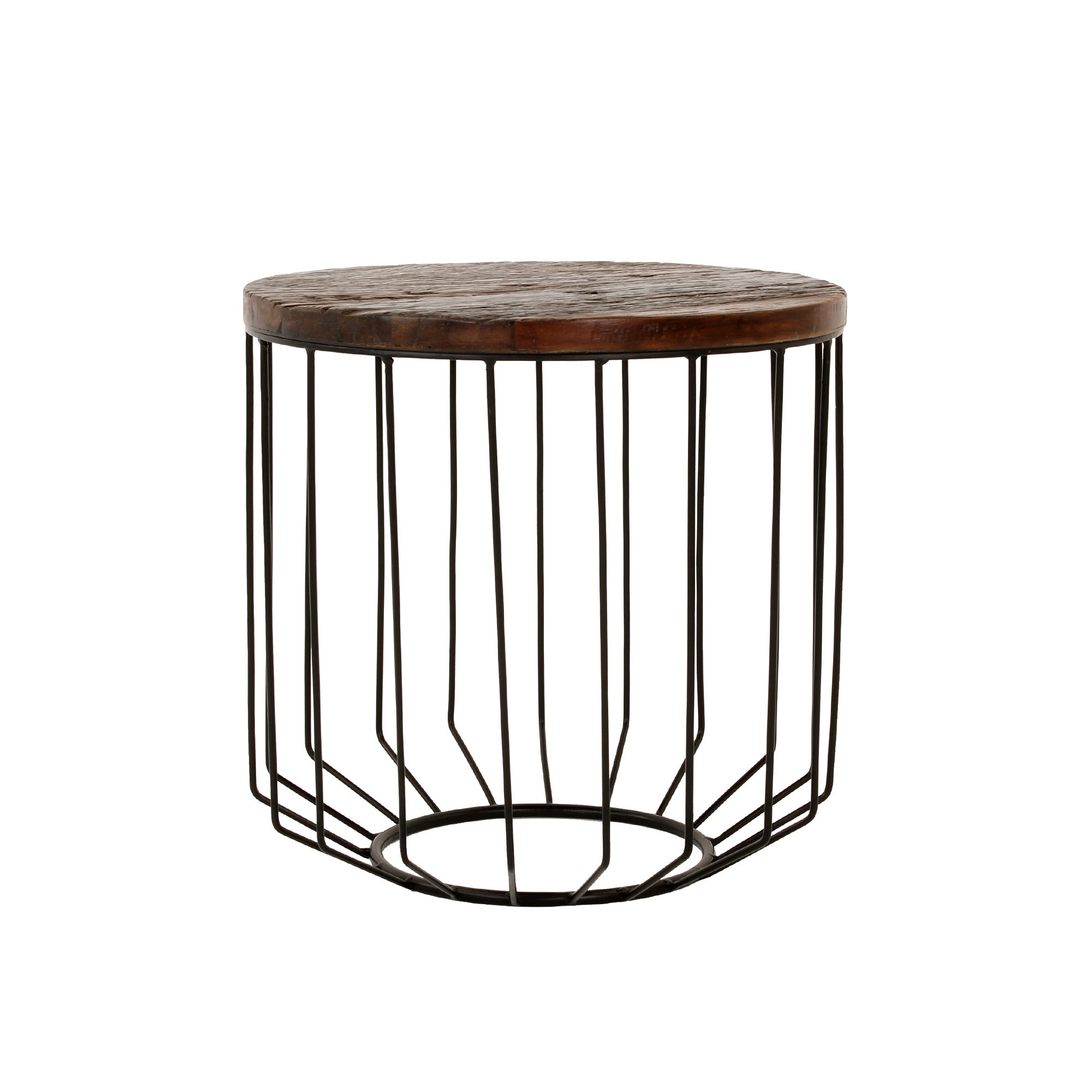 YESHOMY Tavolino Rotondo In Legno Massello 80 Cm - 2 Ripiani, Design A Cerchio Centrale, Per Soggiorno, Salotto, Camera Da Letto - Colore Caffè Espresso