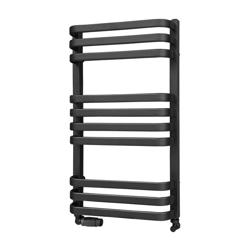 Grzejnik łazienkowy Piatto 72,6x43 cm ZBD czarny 326W Roz 40cm LUXRAD