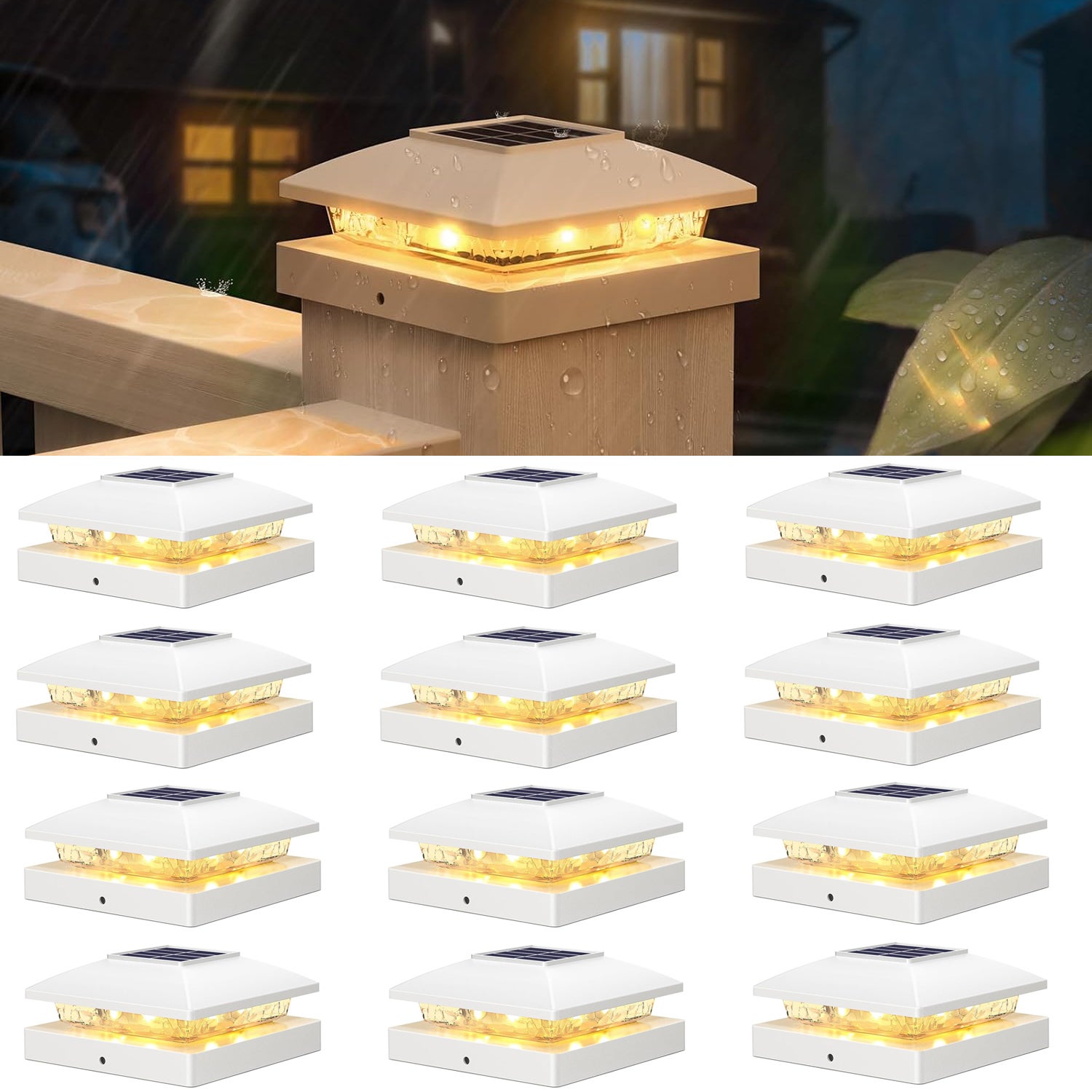 4 Pezzi Ricambio Lampada Solare 7cm - Luce Calda LED 1.2V 600mAh - Sostitutivo Per Lanterne Da Giardino, IP44