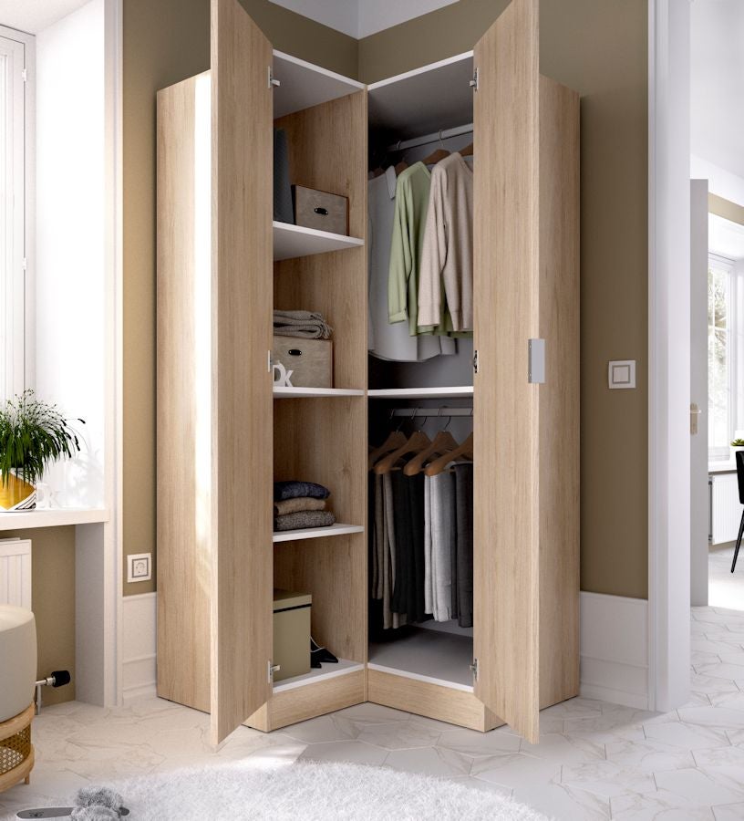 Armoire d'angle Essen naturel 91 x 93 x 184 cm - 2