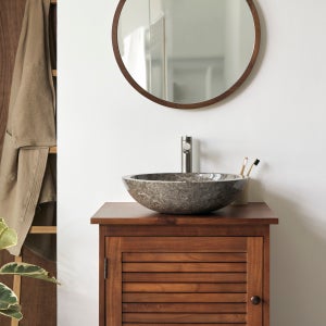 Lavabo En Marbre Glacé | Pierre Solide | LMS-010 22" – Pierre Unik