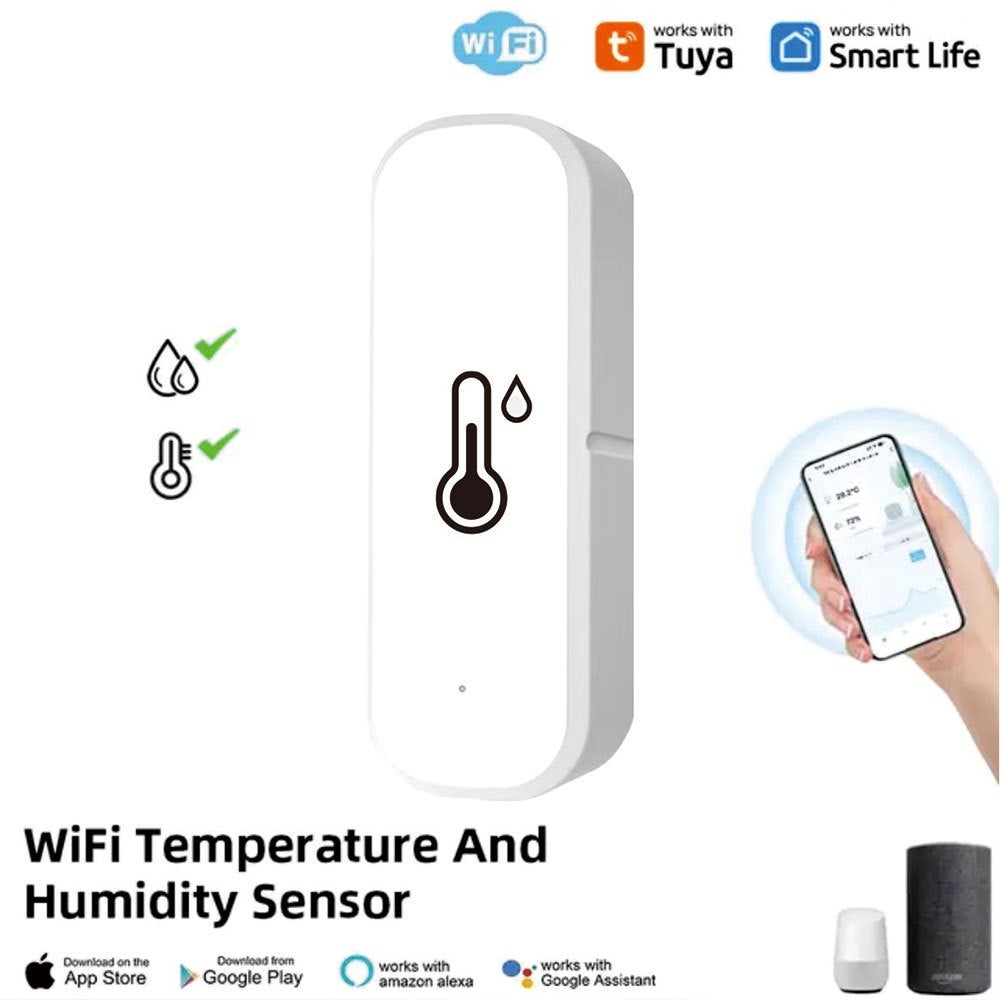 Thermomètre hygromètre WiFi, capteur de température et d'humidité sans fil avec alerte de notification d'application à distance (paquet de 4) - 2