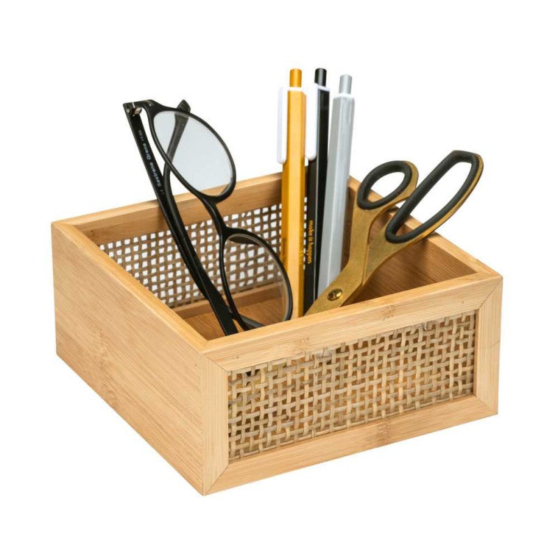 Wenko Ripiano per Bagno Allegre M, Ripiano Decorativo in Trendy Boho-Style, Intrecciato in Bambù e Rattan di Qualità, per Riporre Utensili da Bagno - 5