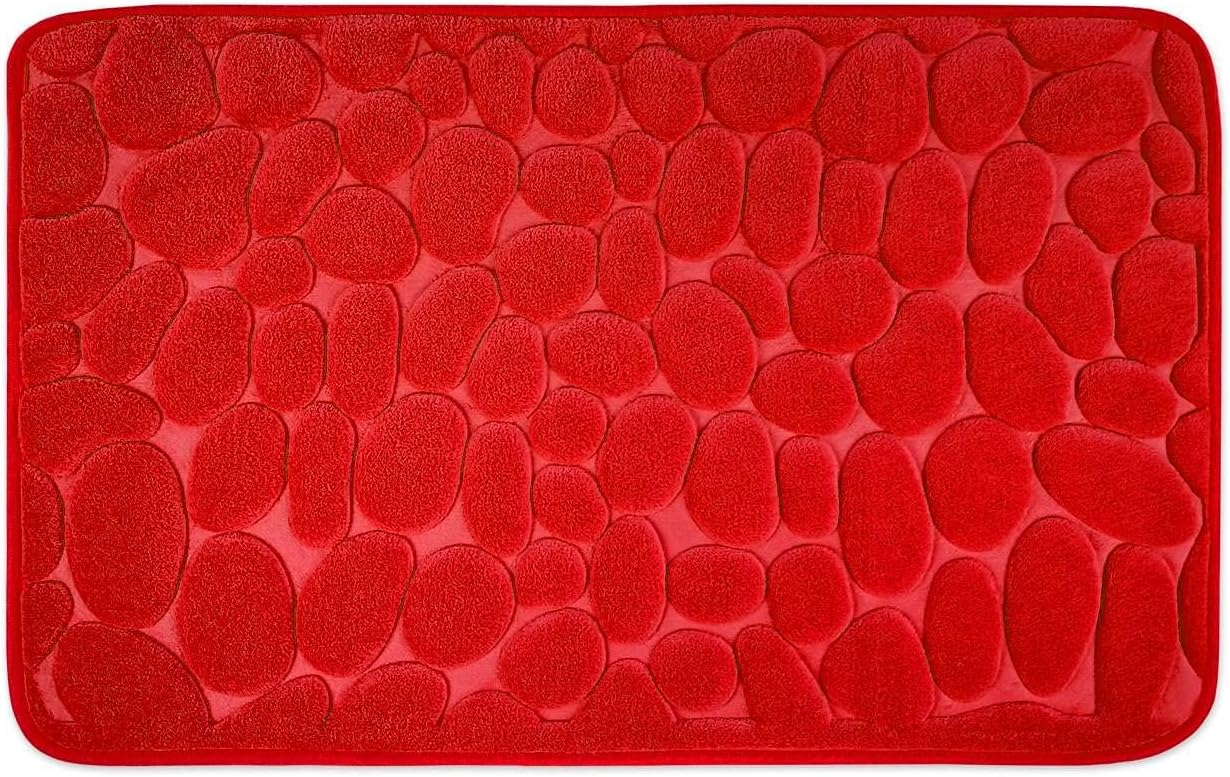 Mata łazienkowa z pianki memory, antypoślizgowa - Mata łazienkowa 40 x 60 cm - Czerwona