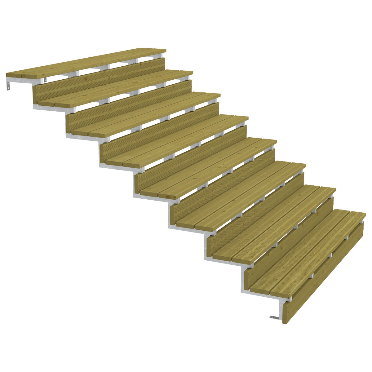 Cosciale metallo 8 gradini - con opzione alzate-h136cm-Set da 2 pezzi - 4