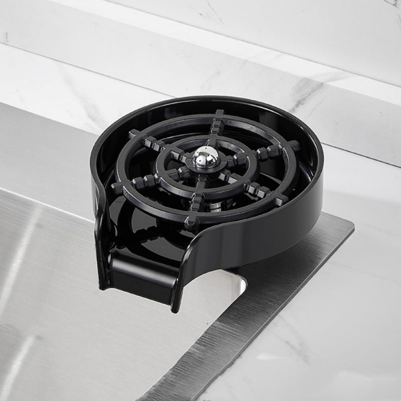 Rinceuse à Verre Automatique, Lave-tasse en Acier Inoxydable pour évier, Lave-bouteilles en Métal Haute Pression G1/2in avec Tuyau pour Bar, Café, Cuisine à Domicile, Lavage Pratique et Rapide