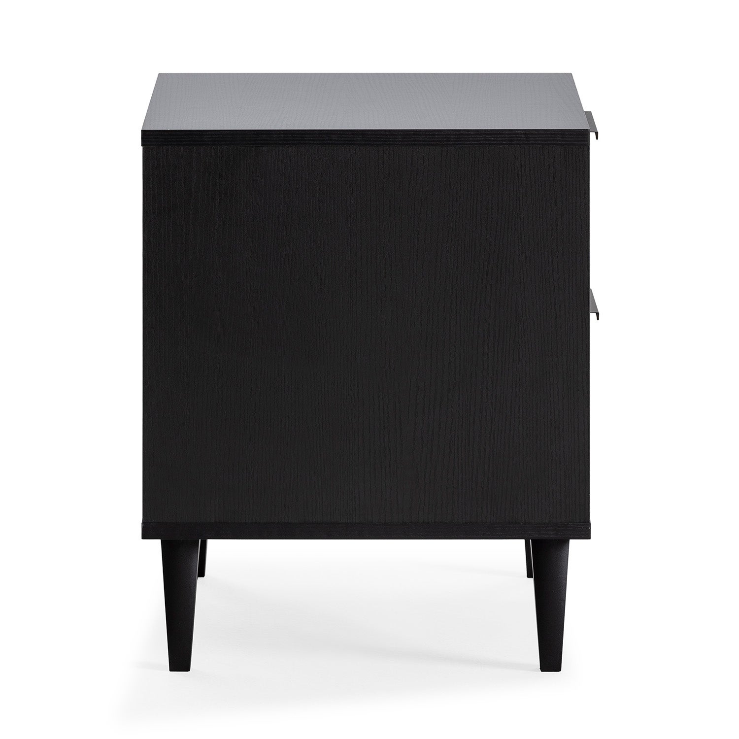 Table de chevet Kalma 2 tiroirs couleur noir/chêne - 4