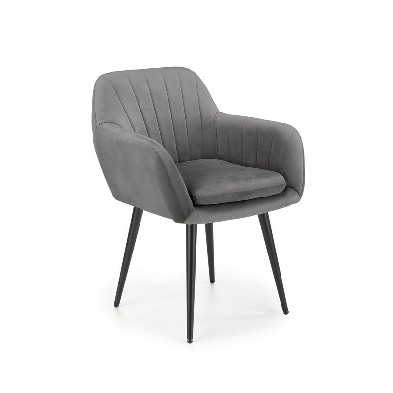 Krzesło tapicerowane K429 VELVET szare