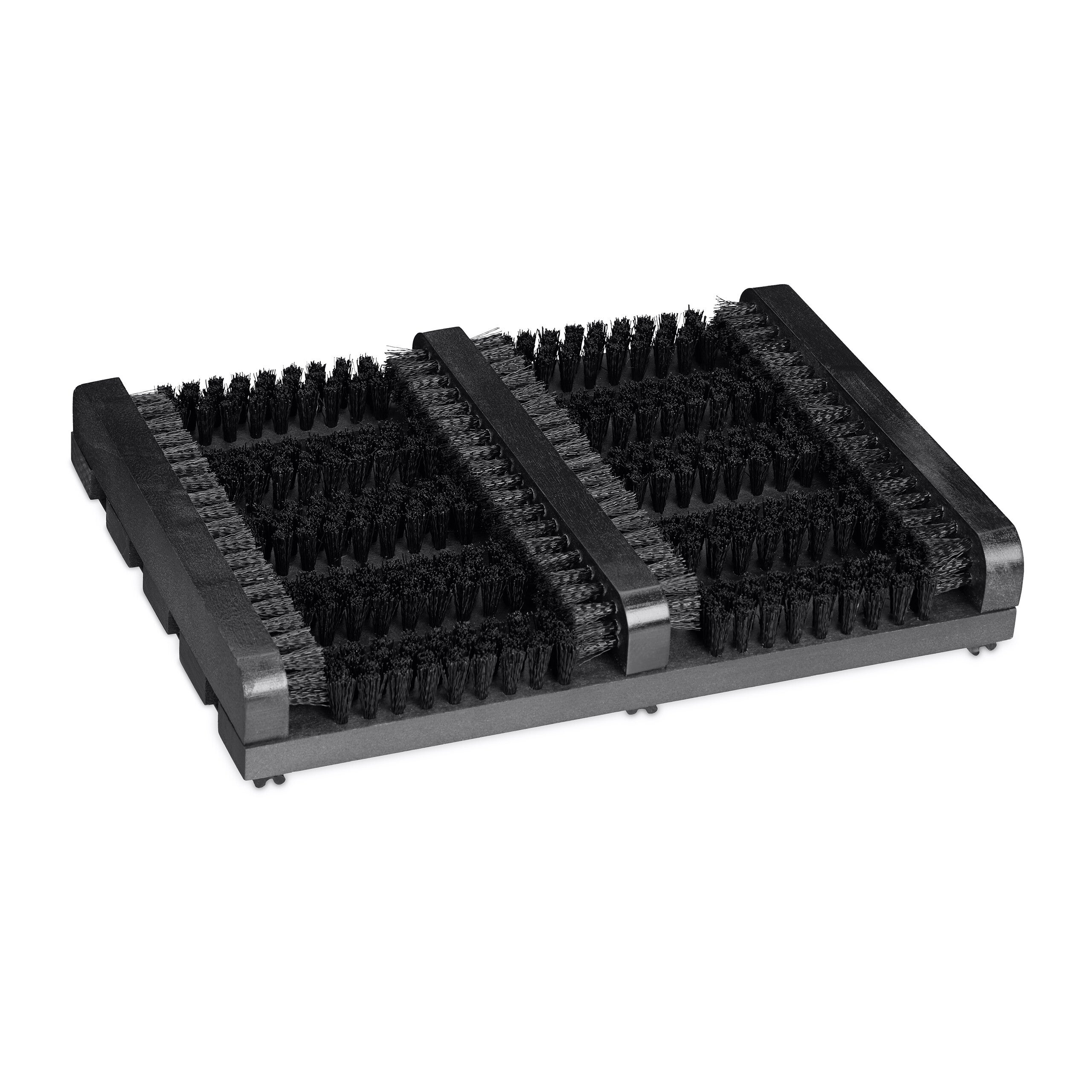 Relaxdays Brosse à Chaussure, Support Antidérapant, à Poils Durs, Gratte-bottes Pour L’extérieur