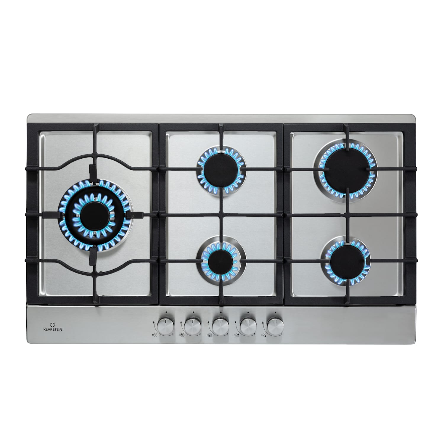 Klarstein Ignito Chef Edition Placa De Gas De 5 Zonas 5 Quemadores Sabaf Vitrocerámica Plata , Leroy Merlin