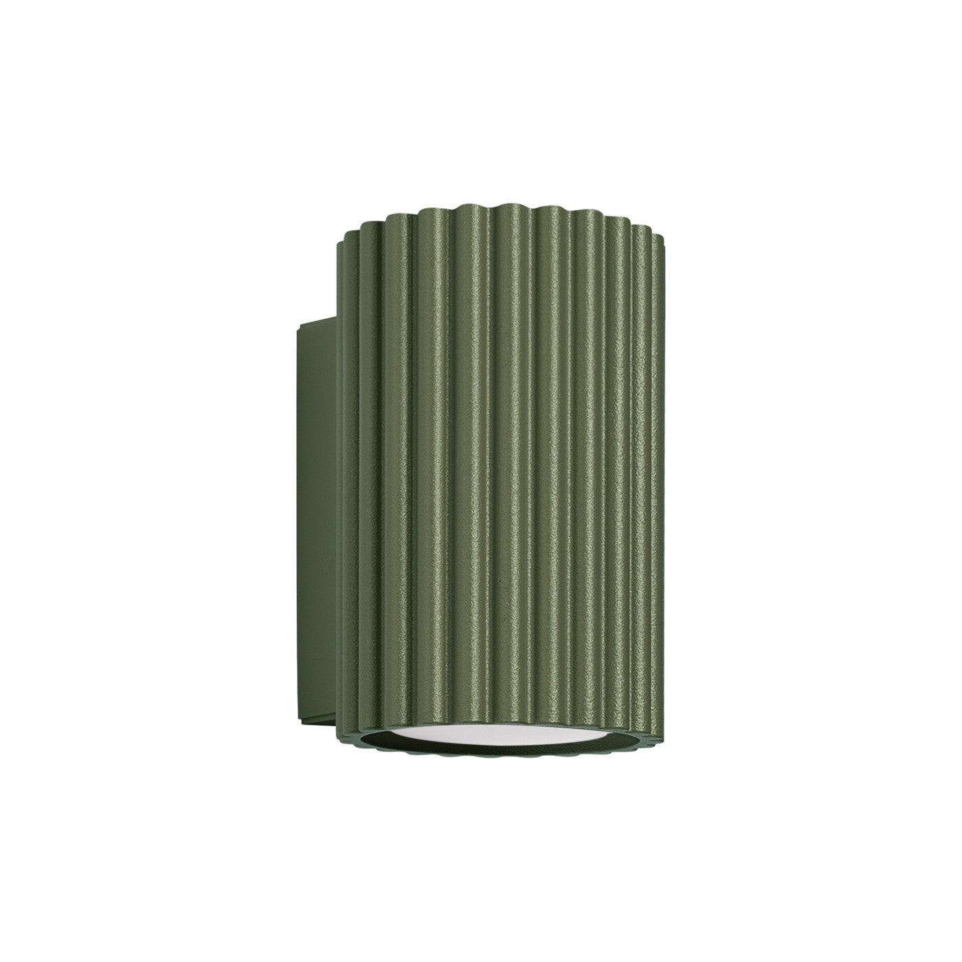 Kinkiet ścienny Karbon zielony oliwkowy 1xGU10x10W góra-dół wym: 10 x 6,5 x 8,5 cm aluminium IP20 Sollux Lighting