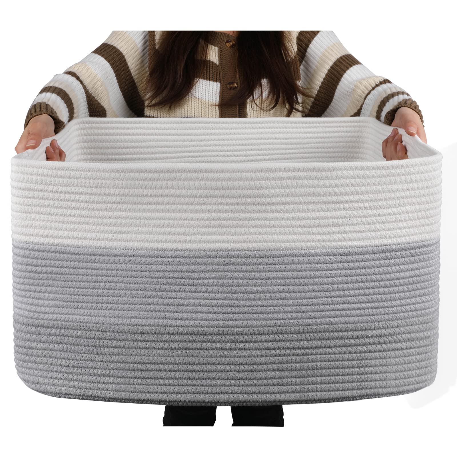 Panier De Rangement FANKANG – Motif Poisson – Tissu Lin Et Coton – Pliable – Neuf