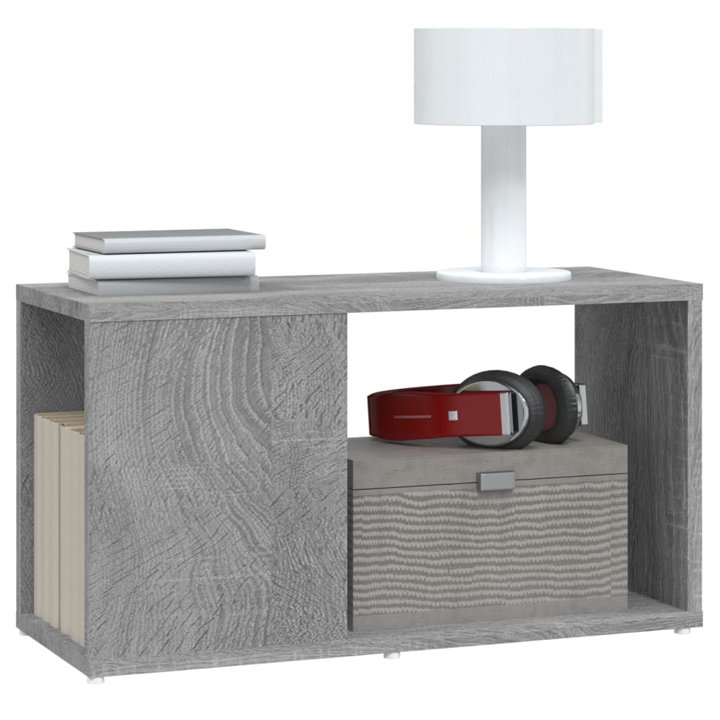 Mueble de TV - Mesa de TV madera contrachapada gris Sonoma 60x24x32 cm - 4