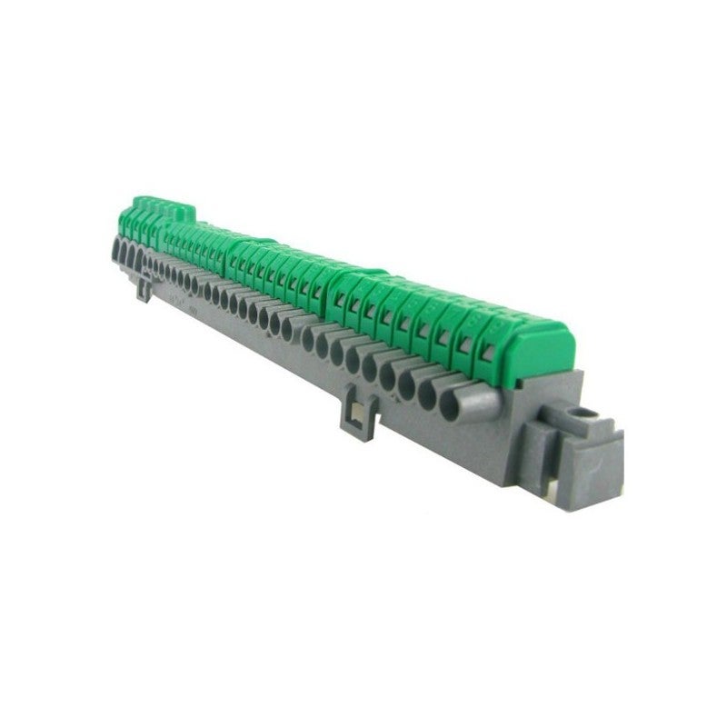 Bornier de répartition IP2X - Terre - Connexion automatique - 13 modules - 2